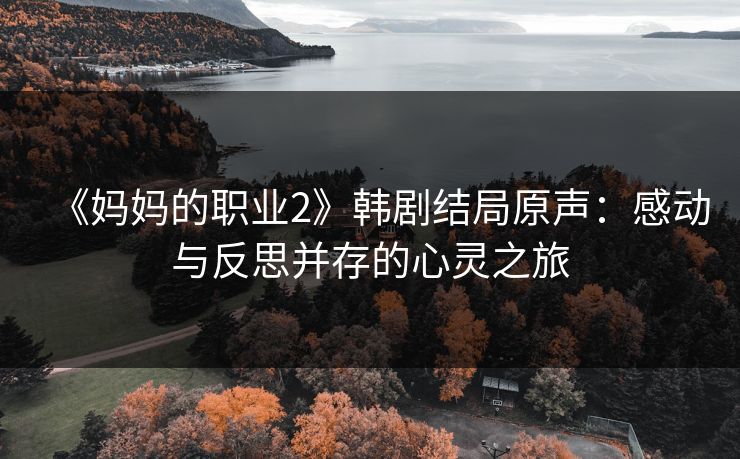 《妈妈的职业2》韩剧结局原声:感动与反思并存的心灵之旅 《妈妈的职业2》韩剧结局原声:感动与反思并存的心灵之旅