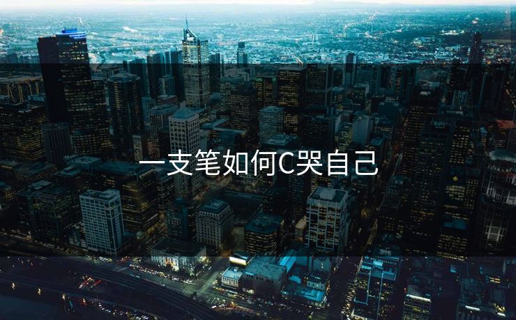 一支笔如何C哭自己