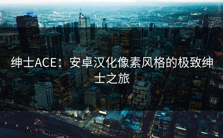 绅士ACE：安卓汉化像素风格的极致绅士之旅