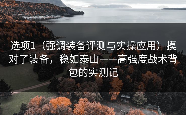 选项1（强调装备评测与实操应用）摸对了装备，稳如泰山——高强度战术背包的实测记